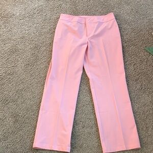 Elegant Pink Wide Leg Women's Pants